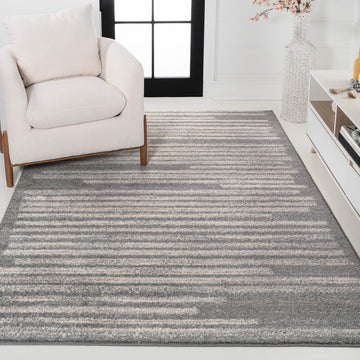 Khalil Modern Berber Stripe Area Rug